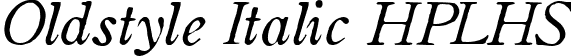 Oldstyle Italic HPLHS font | OLDSIH__.TTF