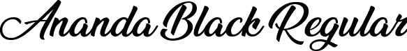 Ananda Black Regular font | Ananda Black Personal Use.ttf