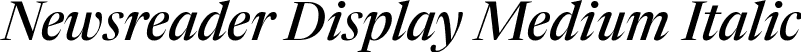 Newsreader Display Medium Italic font | NewsreaderDisplay-MediumItalic.ttf