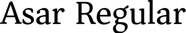 Asar Regular font | Asar Regular.ttf