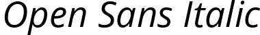 Open Sans Italic font | OpenSans-Italic.ttf