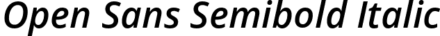 Open Sans Semibold Italic font | OpenSans-SemiboldItalic.ttf