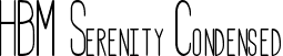 HBM Serenity Condensed font | HBM-Serenity-condensed.ttf