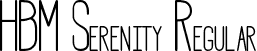 HBM Serenity Regular font | HBM-Serenity.ttf