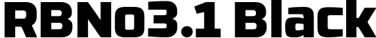 RBNo3.1 Black font | RBNo3.1-Black.otf