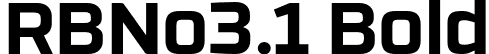 RBNo3.1 Bold font | RBNo3.1-Bold.otf