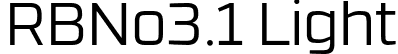 RBNo3.1 Light font | RBNo3.1-Light.otf