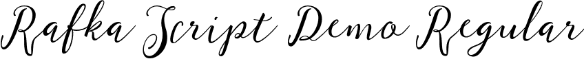 Rafka Script Demo Regular font | RafkaScriptDemo.otf