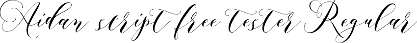 Aidan script free tester Regular font | Aidan script free tester.ttf