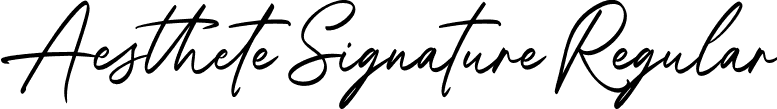 Aesthete Signature Regular font | aesthete-signature.otf