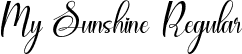 My Sunshine Regular font | MySunshine.ttf