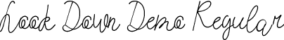 Look Down Demo Regular font | LookDownDemoRegular.ttf