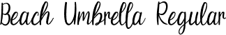 Beach Umbrella Regular font | Beach Umbrella.otf