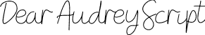 Dear Audrey Script font | DearAudrey-Script.otf