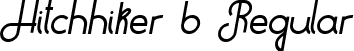 Hitchhiker b Regular font | Hitchhiker b.ttf