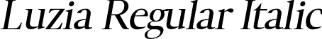 Luzia Regular Italic font | Luzia-RegularItalic.otf