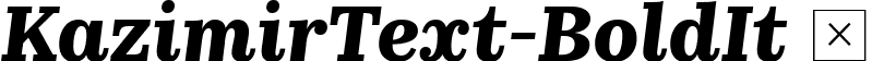 KazimirText-BoldIt  font | KazimirText-BoldIt.ttf