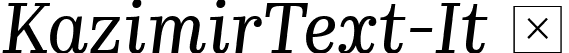 KazimirText-It  font | KazimirText-It.ttf