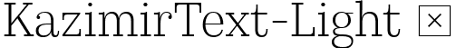 KazimirText-Light  font | KazimirText-Light.ttf