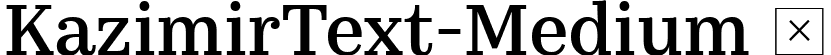 KazimirText-Medium  font | KazimirText-Medium.ttf