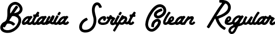 Batavia Script Clean Regular font | BataviaScriptClean.otf