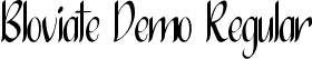 Bloviate Demo Regular font | BloviateDemoRegular.ttf