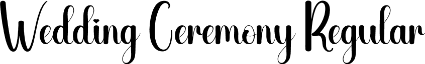 Wedding Ceremony Regular font | Wedding-Ceremony.otf