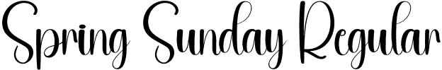 Spring Sunday Regular font | Spring-Sunday.otf