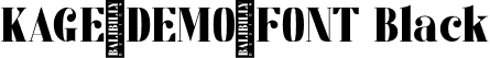 KAGE_DEMO_FONT Black font | KAGE_DEMO_FONT-Black.otf