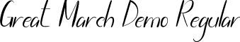 Great March Demo Regular font | GreatMarchDemoRegular.ttf