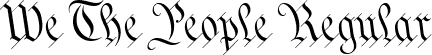 We The People Regular font | WeThePeople.ttf