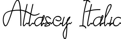 Attasey Italic font | Attasey.ttf