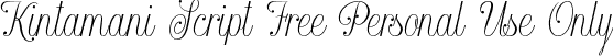 Kintamani Script Free Personal Use Only font | KintamaniScriptFree-PersonalUseOnly.ttf