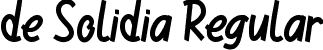 de Solidia Regular font | deSolidia.ttf