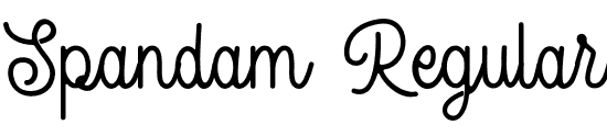 Spandam Regular font | Spandam.otf