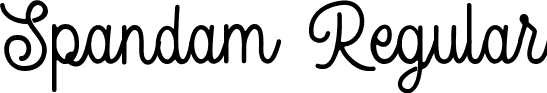 Spandam Regular font | Spandam.ttf