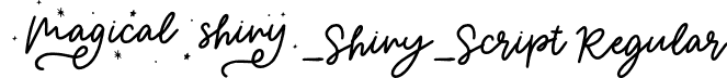 Magical_Shiny_Script Regular font | Magical_Shiny_Script.otf