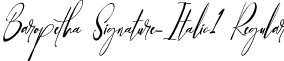 Baropetha Signature_Italic1 Regular font | Baropetha Signature_Italic1 - OTF.otf