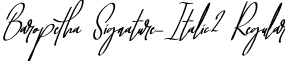 Baropetha Signature_Italic2 Regular font | Baropetha Signature_Italic2 - OTF.otf