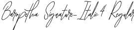 Baropetha Signature_Italic4 Regular font | Baropetha Signature_Italic4 - OTF.otf