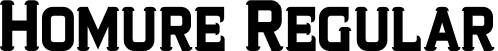 Homure Regular font | Homure.otf