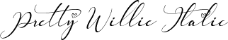 Pretty Willie Italic font | Pretty Willie italic otf.otf