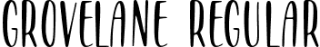 GROVELANE Regular font | GROVELANE.ttf