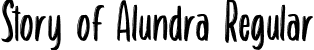 Story of Alundra Regular font | Story of Alundra Free Version.otf