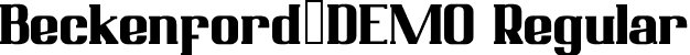 Beckenford_DEMO Regular font | Beckenford_DEMO.ttf