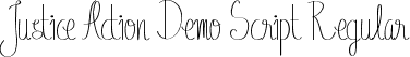 Justice Action Demo Script Regular font | JusticeActionDemoScript.ttf