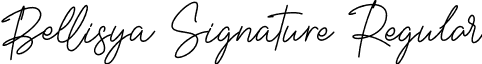 Bellisya Signature Regular font | BellisyaSignature.otf