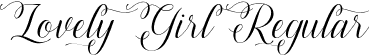 Lovely Girl Regular font | Lovely Girl.otf