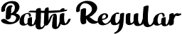 Bathi Regular font | Bathi.otf