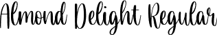 Almond Delight Regular font | Almond Delight.ttf